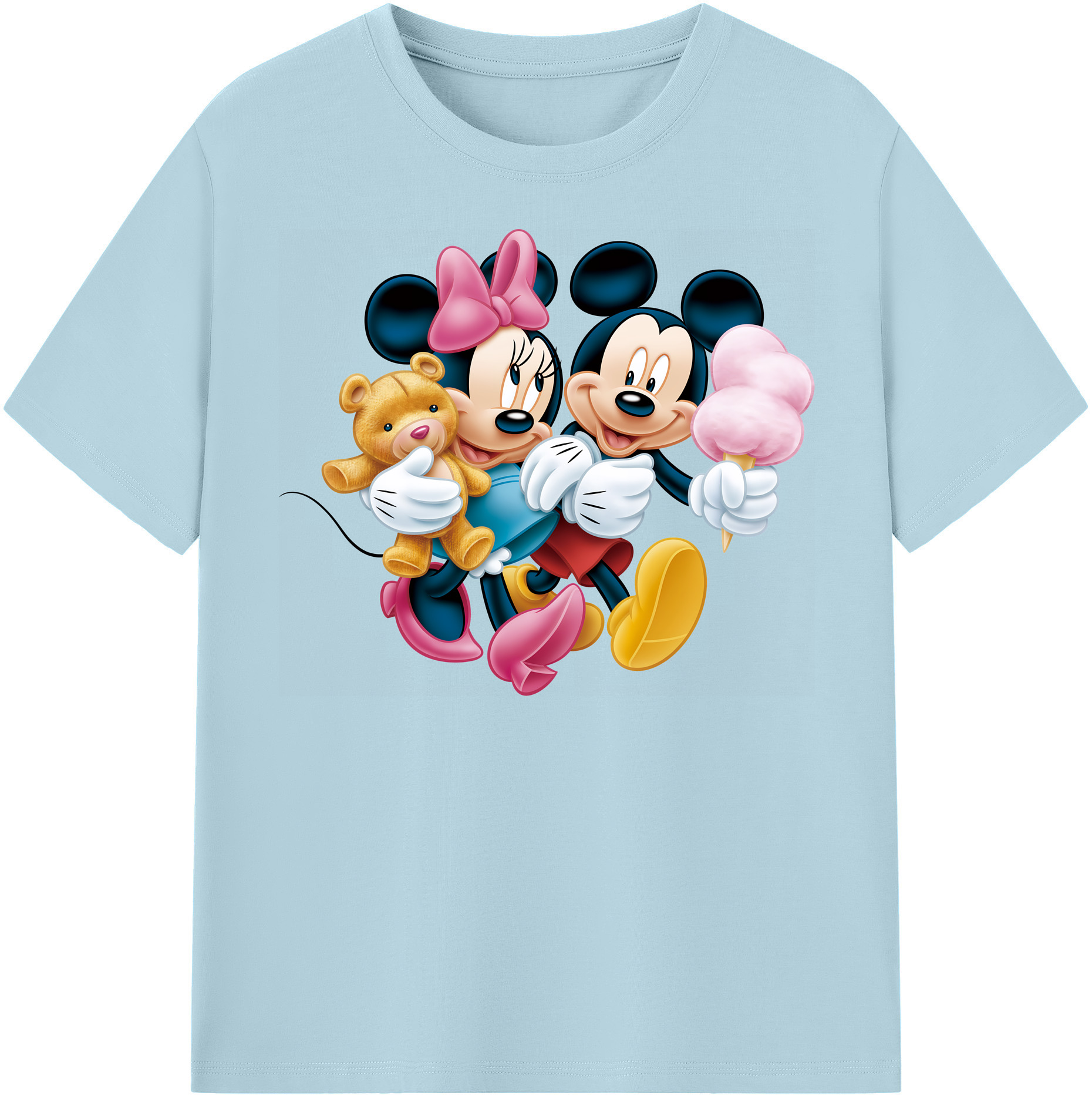 （画像用） ミッキーマウス Mickey Mouse 綿100％半袖Tシャツ（フロントプリント）